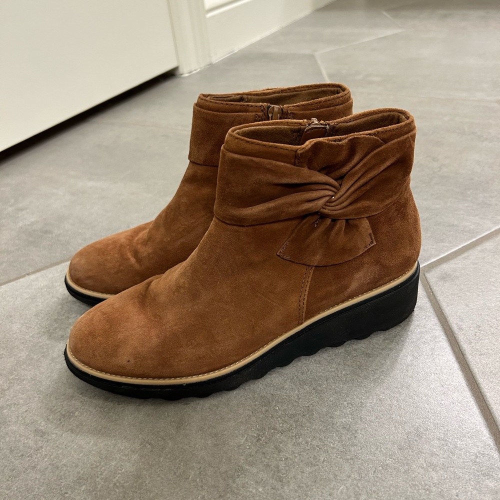 Clark’s collection suede ankle boots